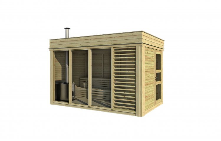 Saunakubbi 2 x 4 við umklæðingarrúmi