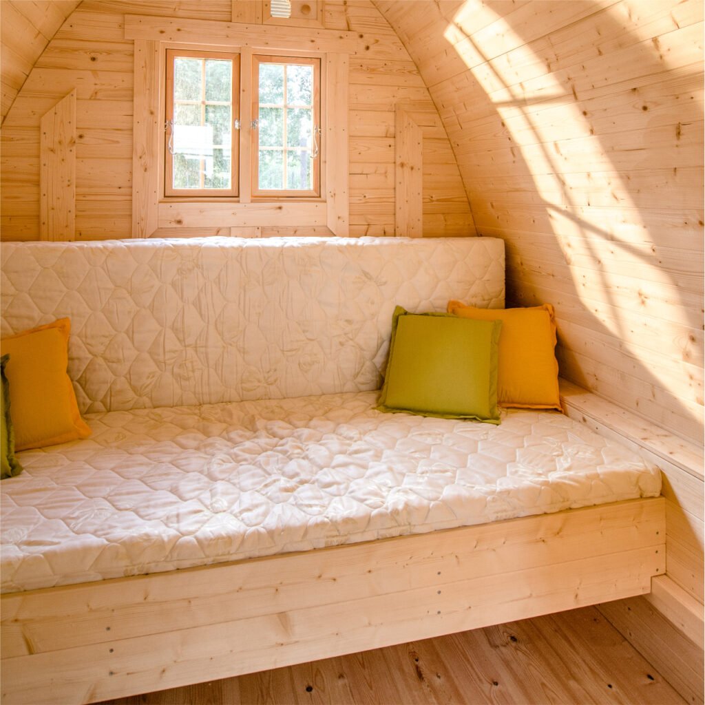 Dupult song-sofa til Campingpoddur