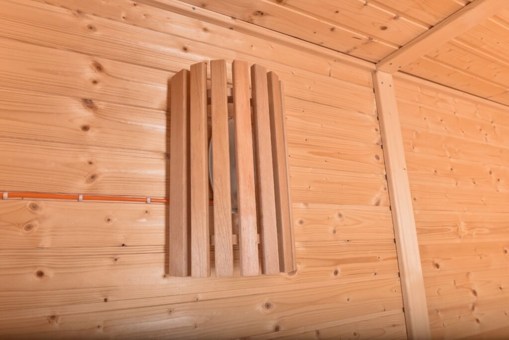 Træverja til sauna ljós